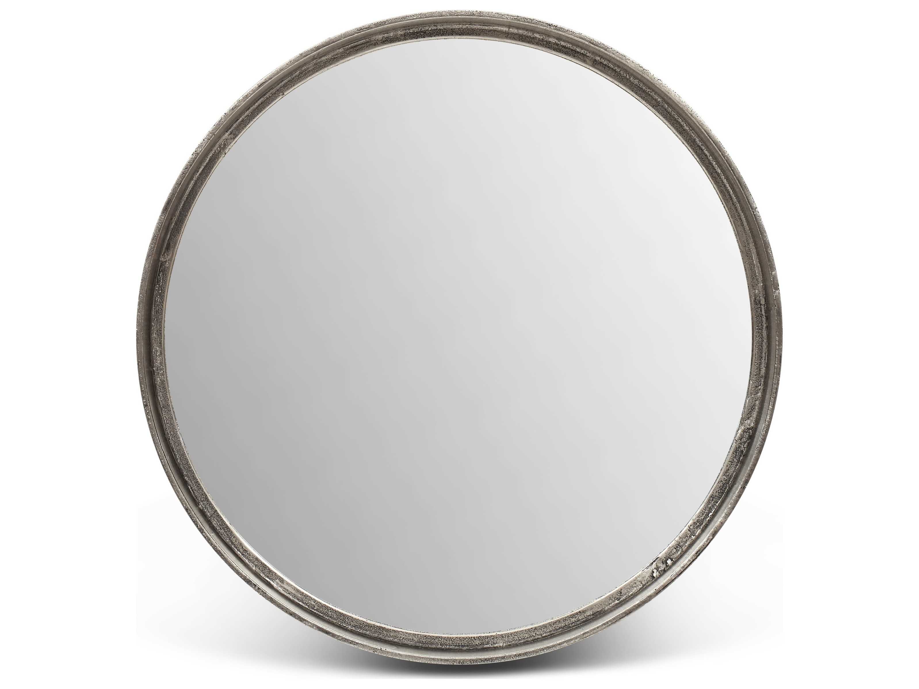 Urbia Samar Vintage Silver Round Wall Mirror