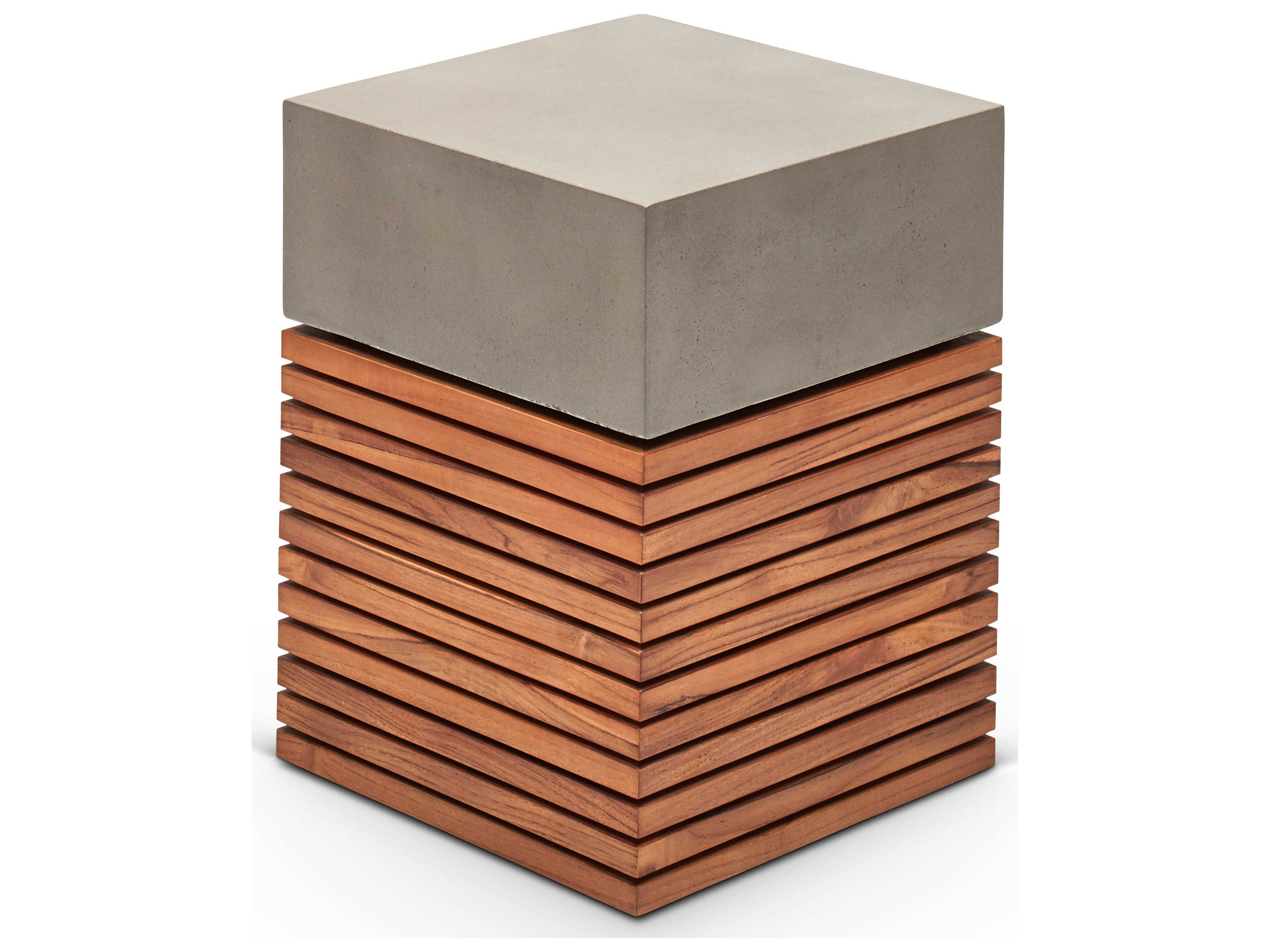 Urbia Stecca Concrete Dark Grey Gray Accent Stool