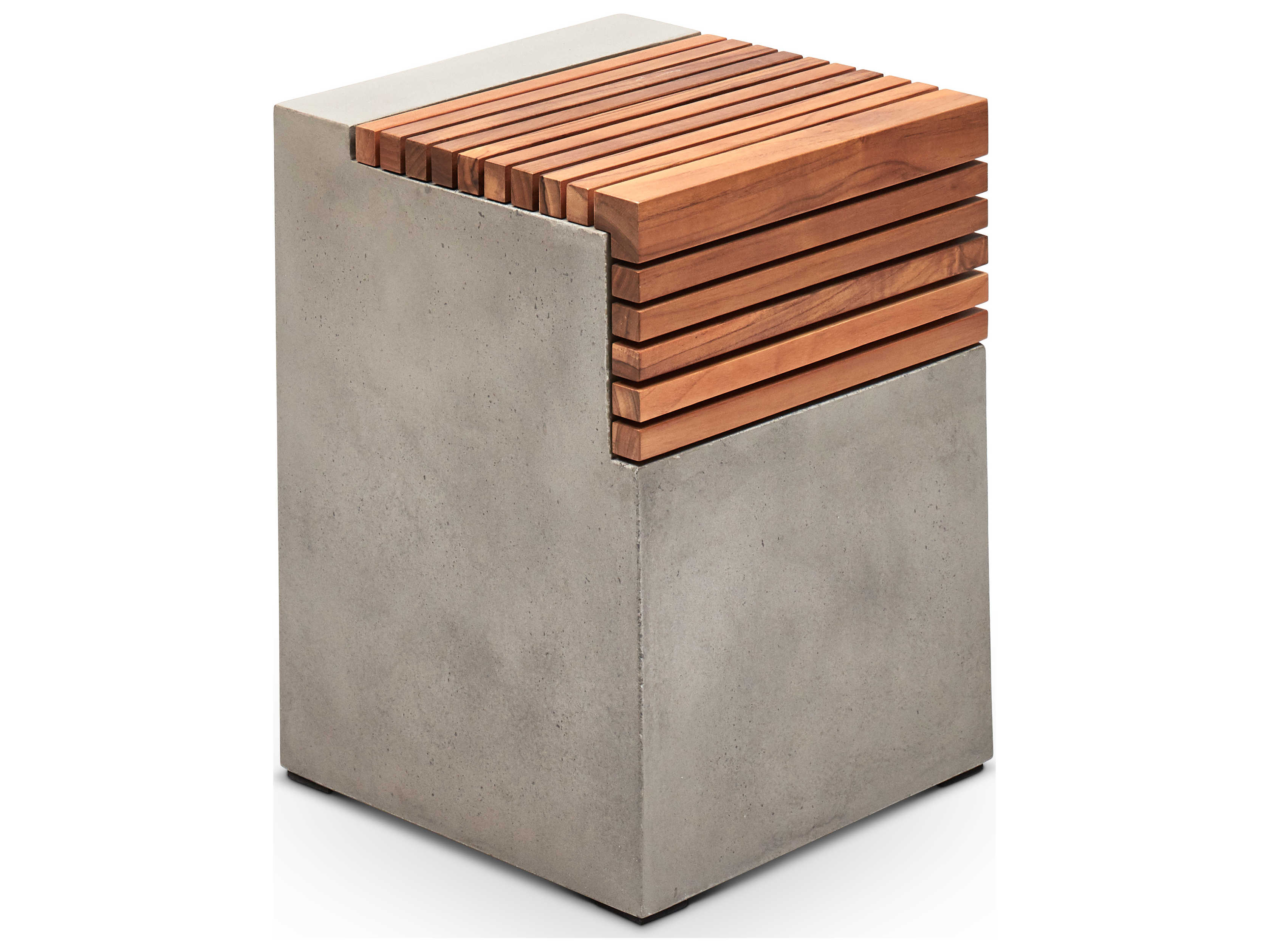 Urbia Stecca Concrete Dark Grey Gray Accent Stool