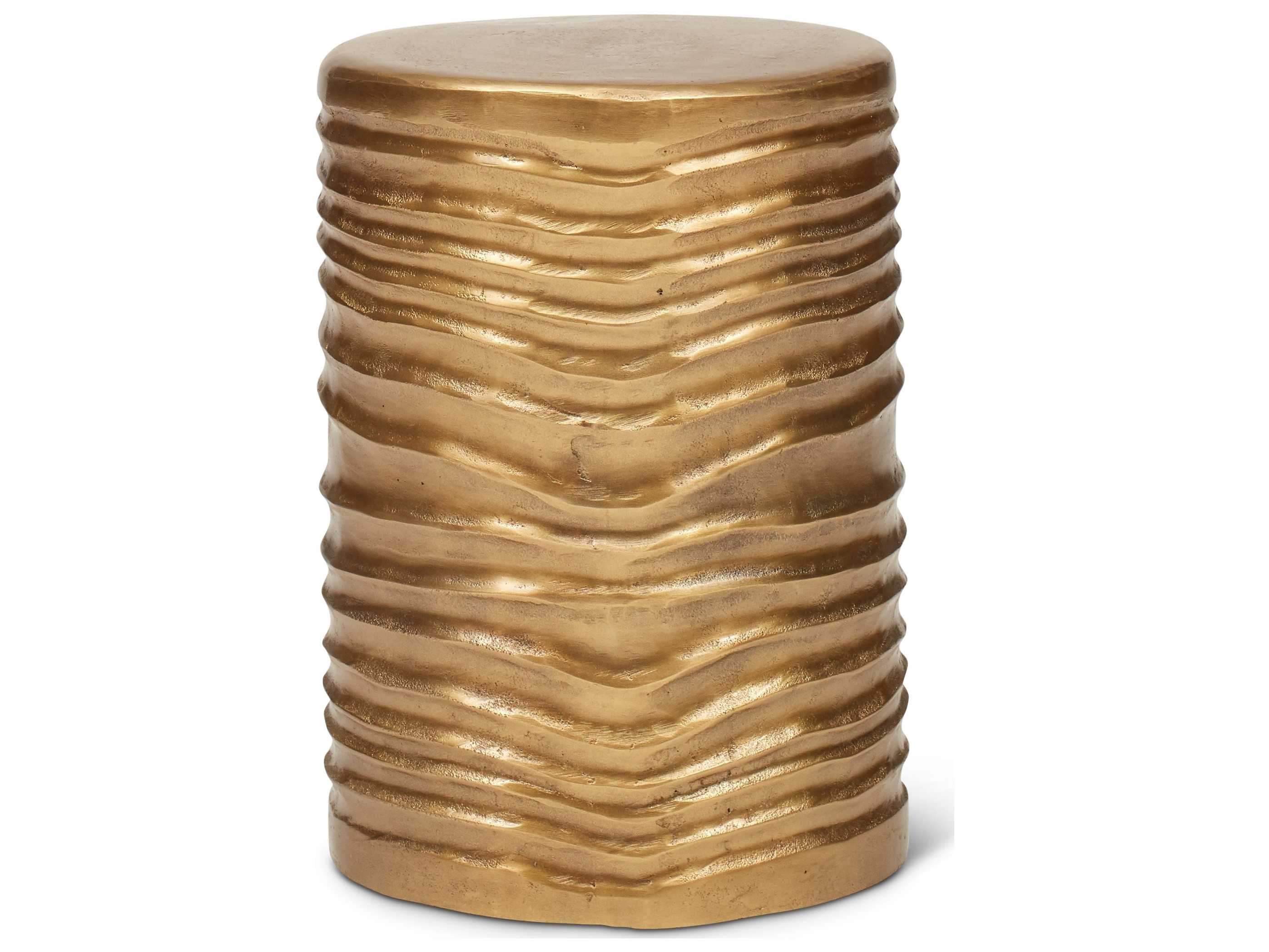 Urbia Elements Antique Brass Gold Accent Stool