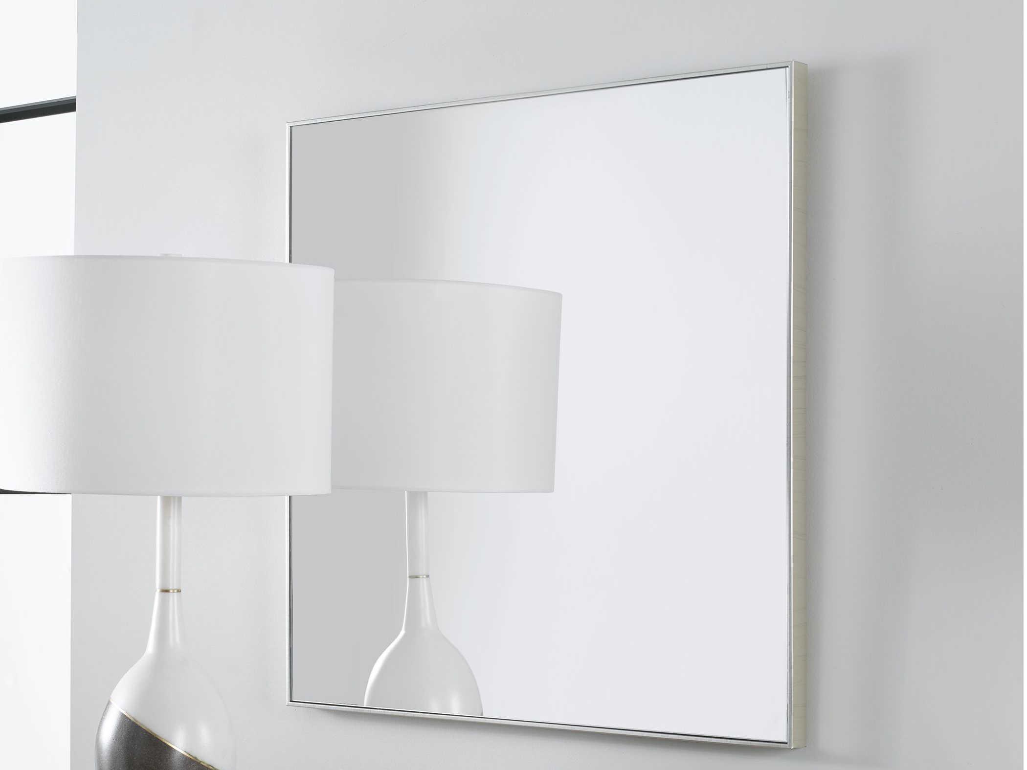Uttermost Alexo Brushed Silver Square Wall Mirror