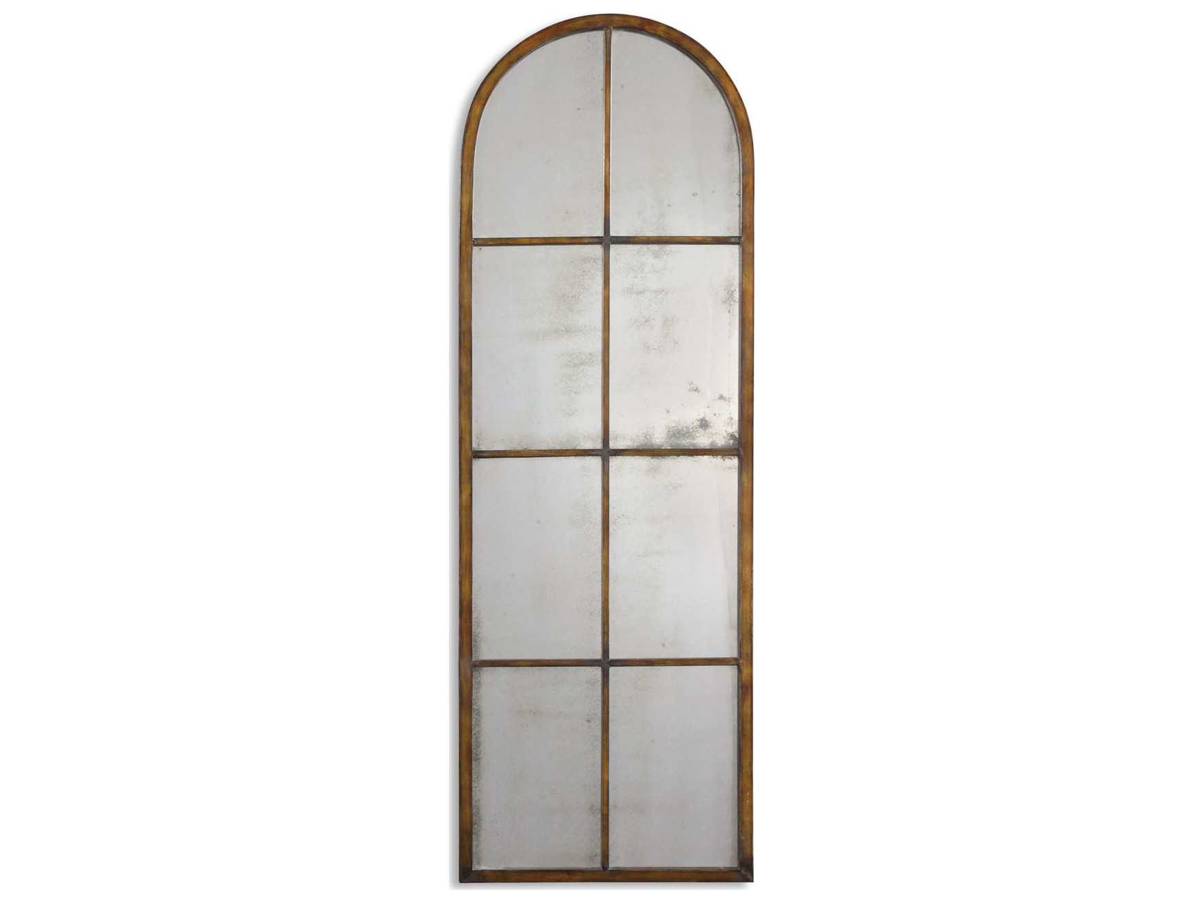 Uttermost Amiel Arched Brown Wall Mirror