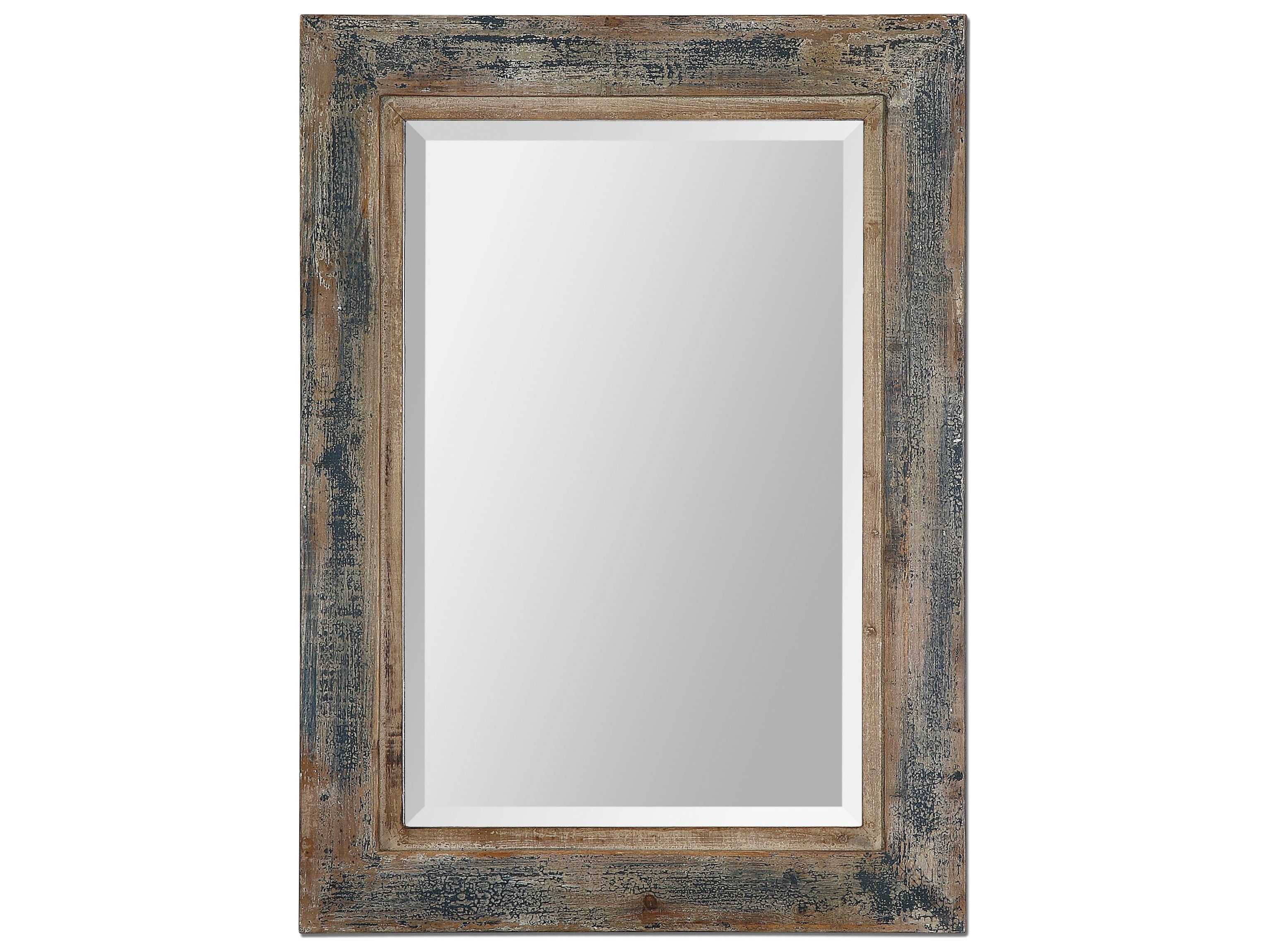 Uttermost Bozeman Distressed Blue Wall Mirror