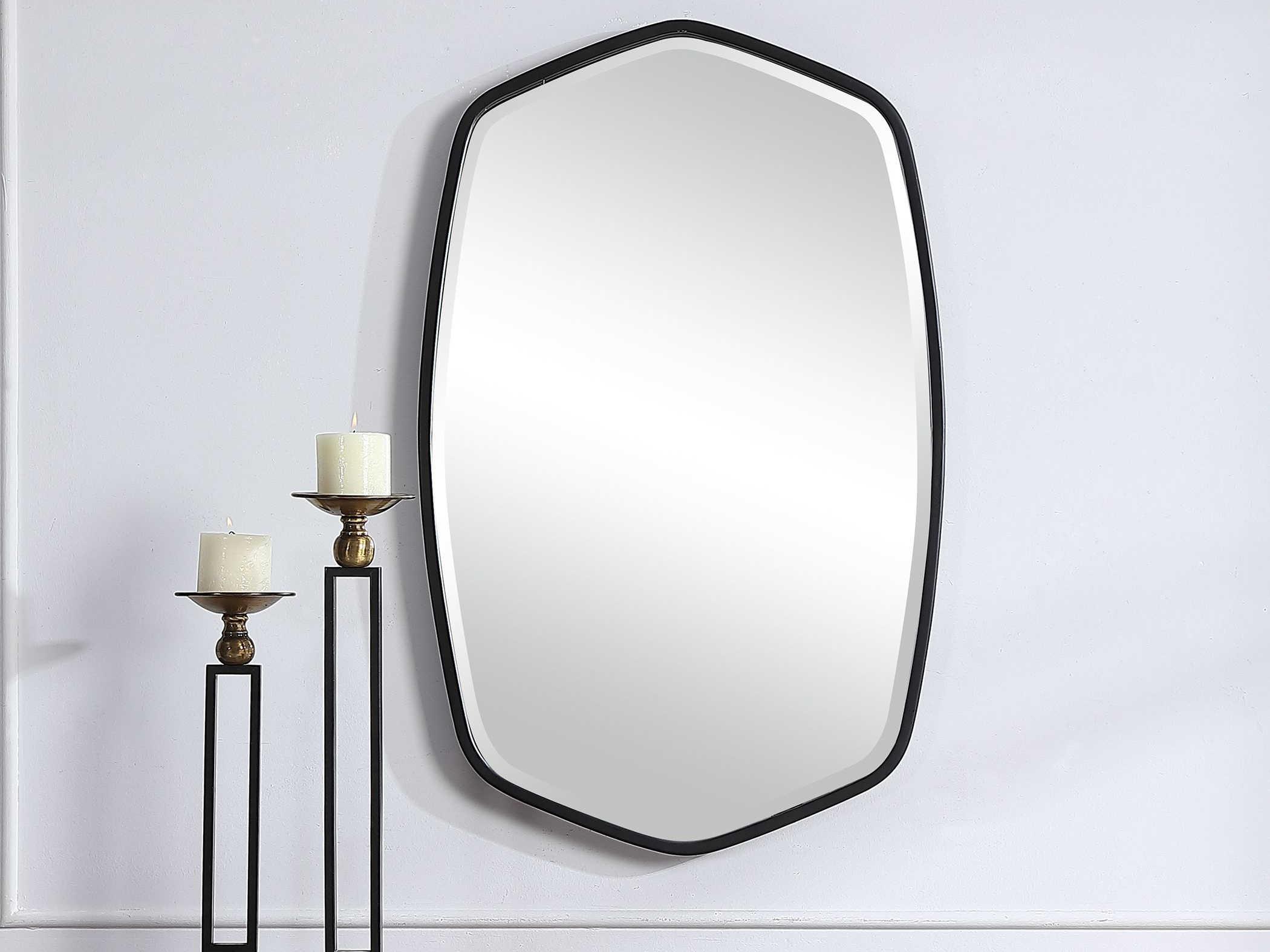 Uttermost Duronia Streamlined Satin Black Wall Mirror
