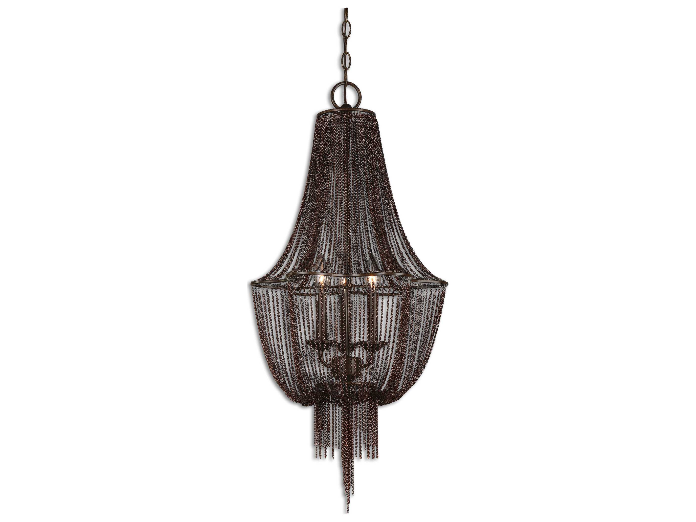 Uttermost Lezzeno 3-Light Dark Oil Rubbed Bronze Empire Chandelier