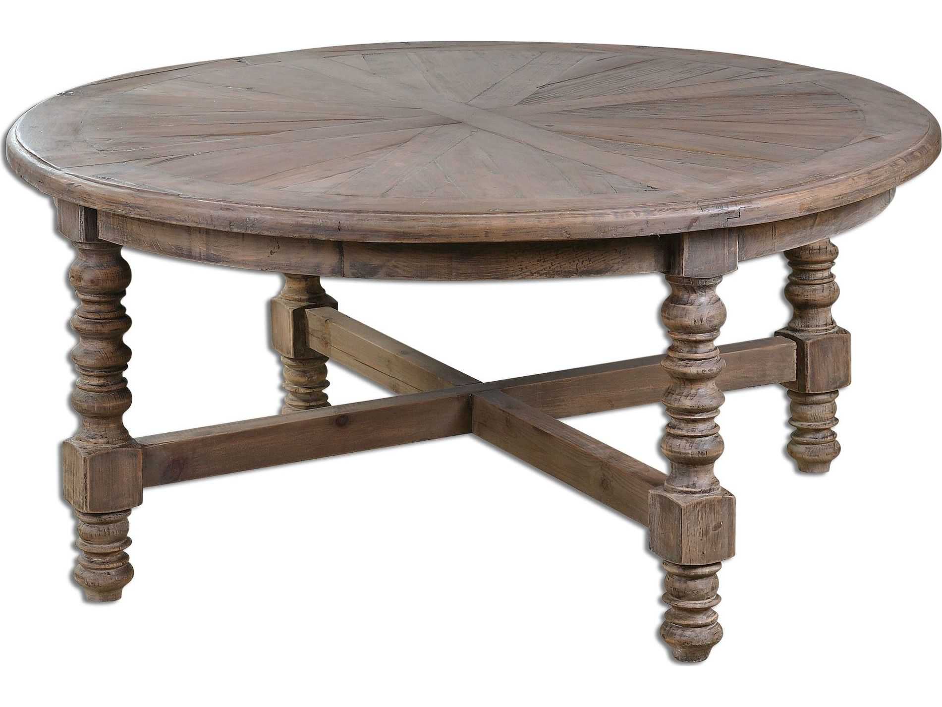 Uttermost Samuelle Round Wood Natural Coffee Table