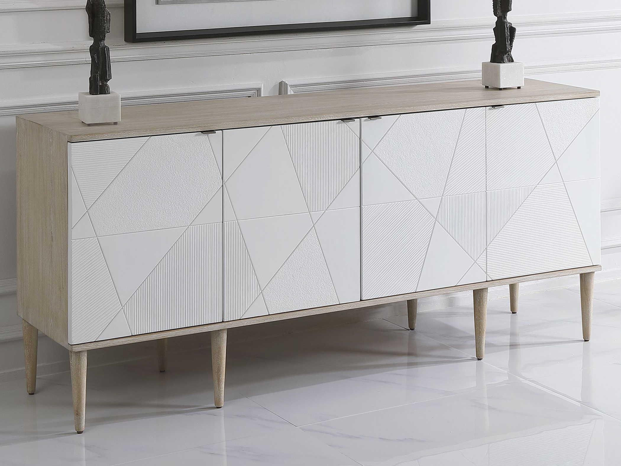 Uttermost Tightrope 72" Oak Wood Natural Sideboard