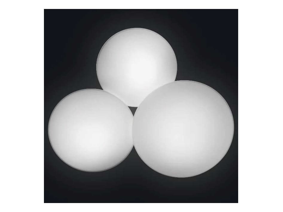 Vibia Puck 3-Light White Glass LED Bowl Linear Flush Mount