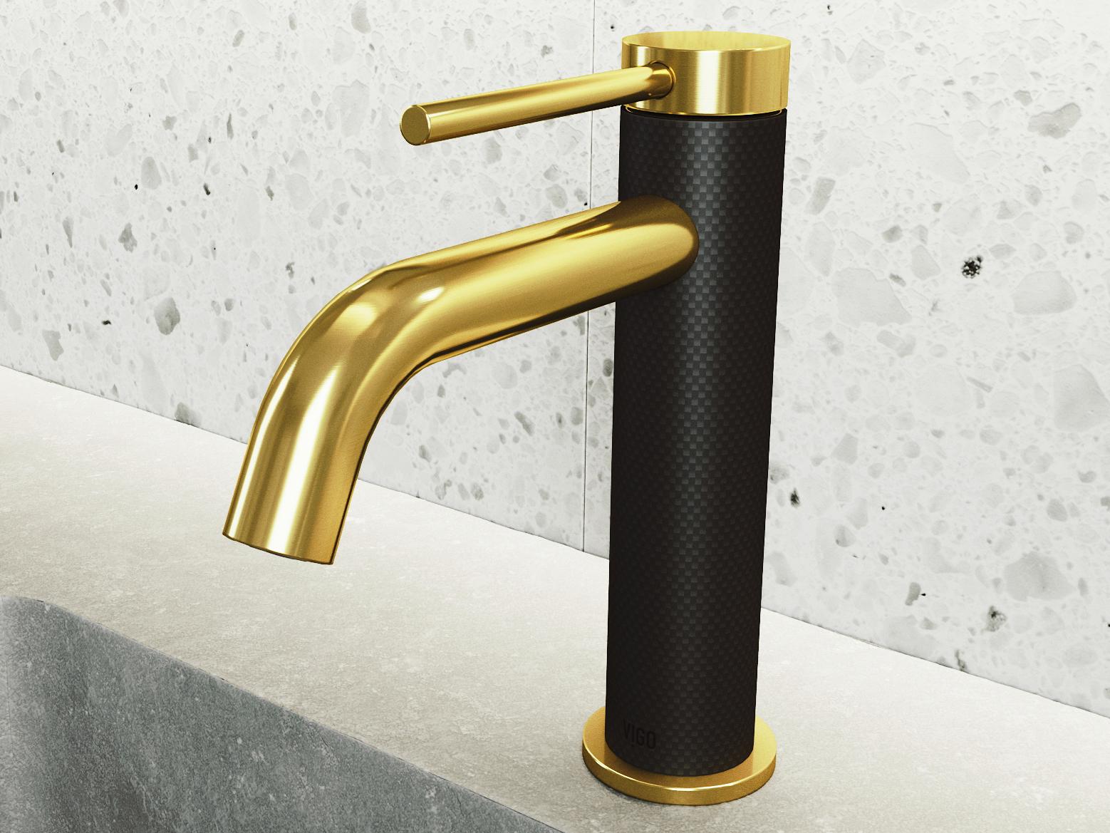 Vigo Madison Matte Gold / Matte Black Bathroom Faucet