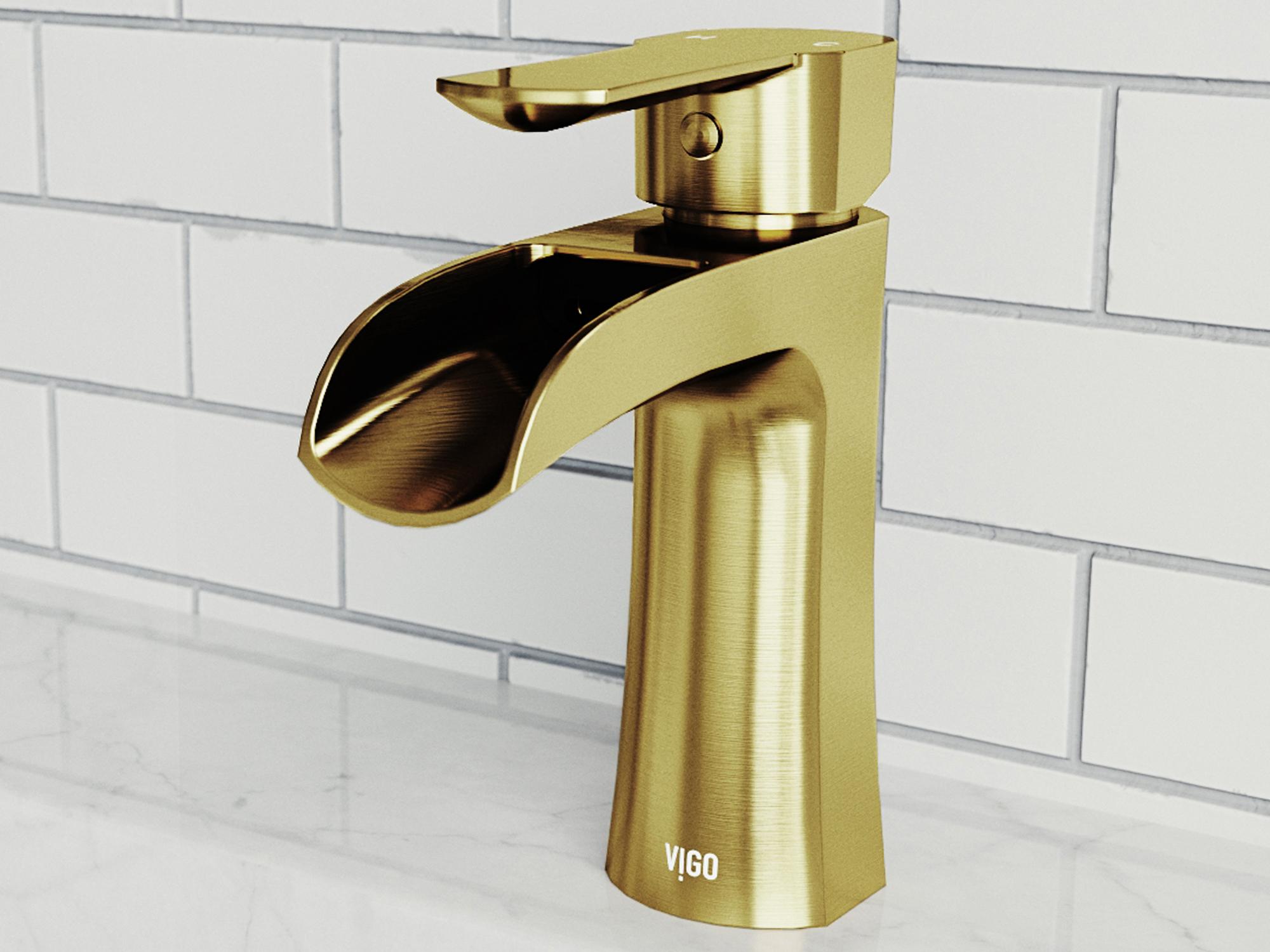 Vigo Paloma Matte Brushed Gold Bathroom Faucet