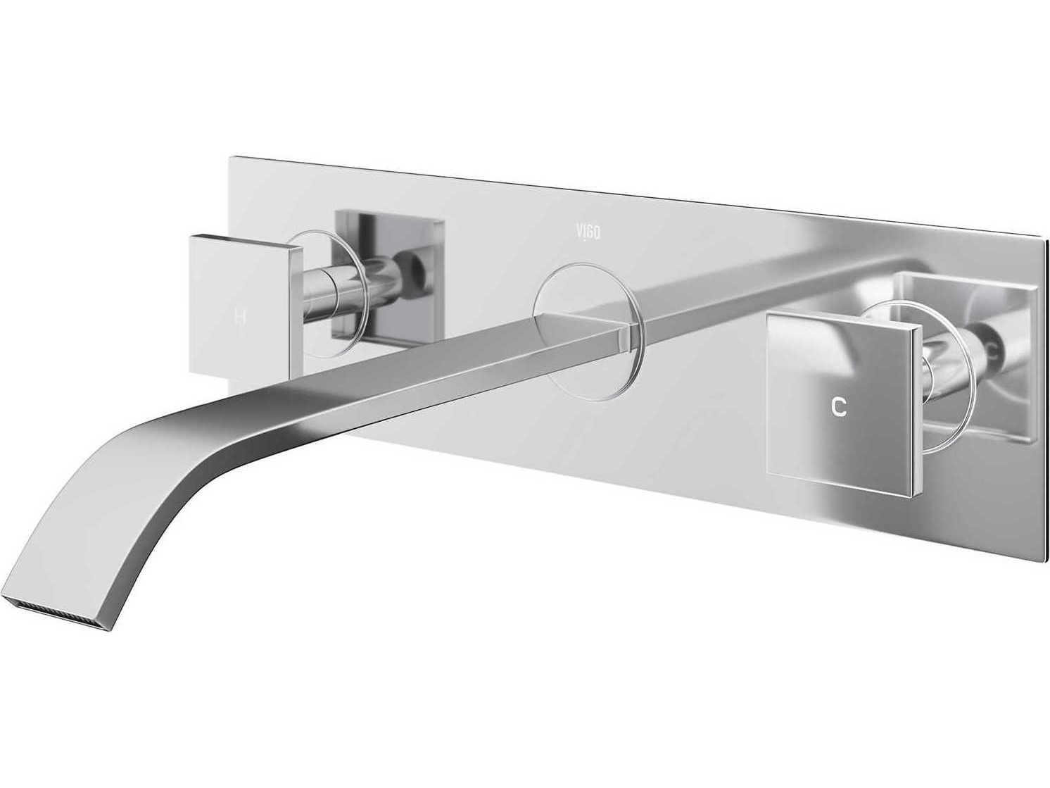 Vigo Titus Chrome 2-Handle Wall-Mount Bathroom Faucet