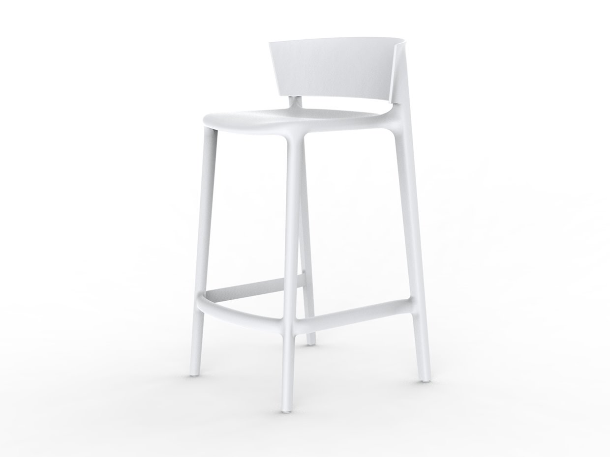 Vondom Africa White Matte Counter Stool Set of 4