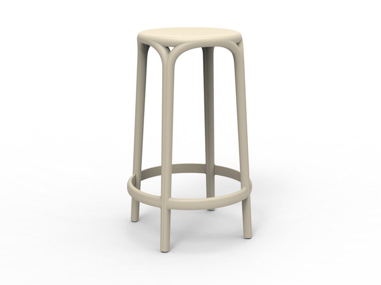 Vondom Brooklyn Ecru Matte Counter Stool Set of 4