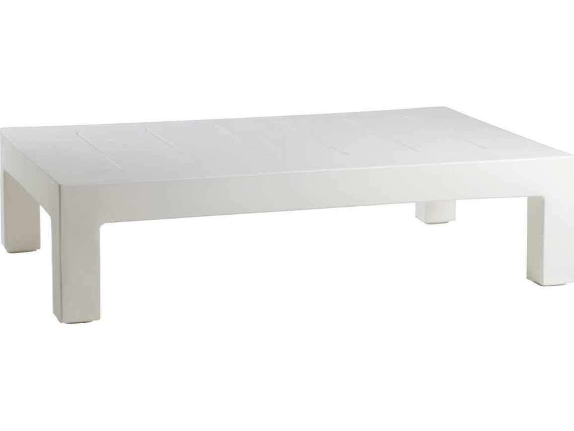 Vondom Jut Rectangular Plastic White Matte Coffee Table
