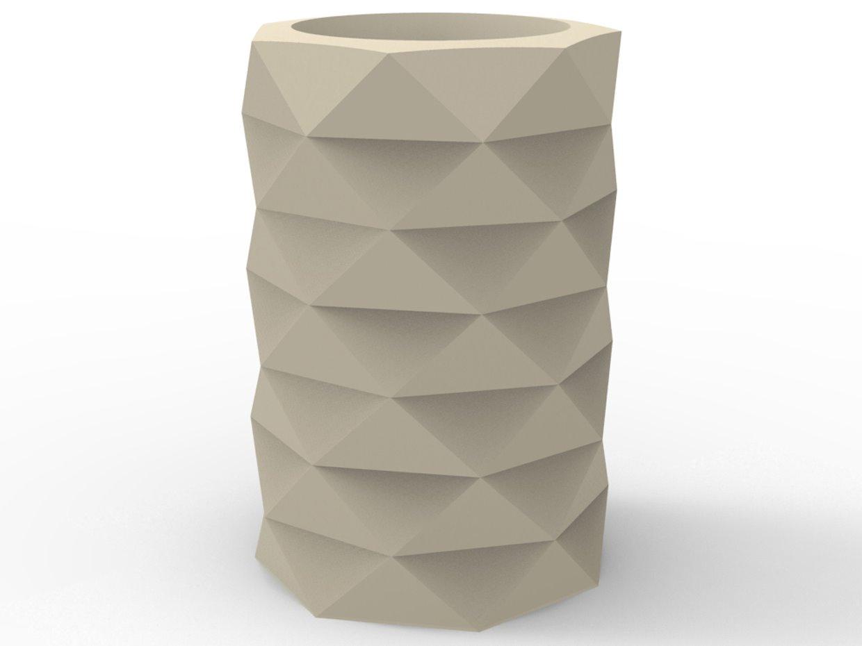 Vondom Marquis 24" High Ecru Matte Planter