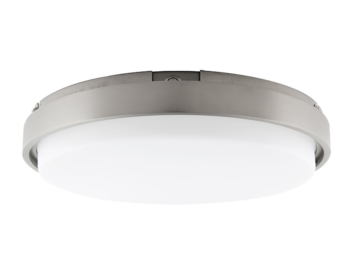 WAC Lighting Lithium 1-Light Brushed Nickel LED Round Flush Mount