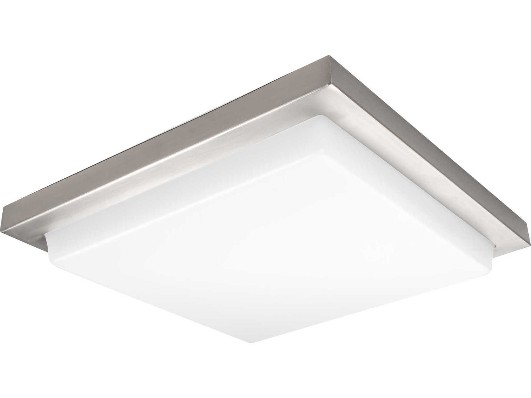 WAC Lighting Metro 1-Light Brushed Nickel LED Geometric Flush Mount