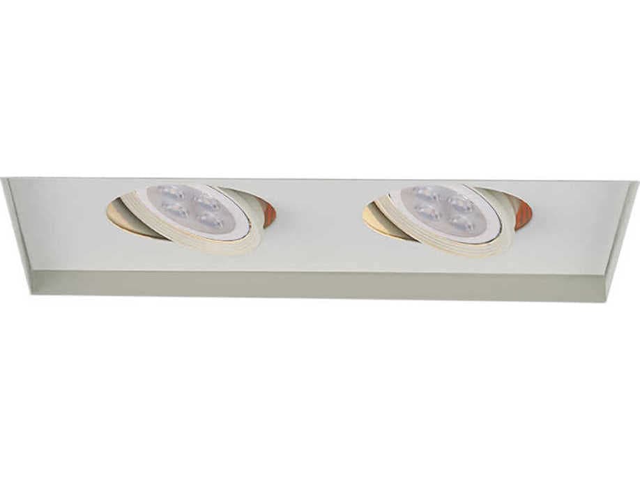 WAC Lighting 2-Light White LED Geometric Linear Recessed Light