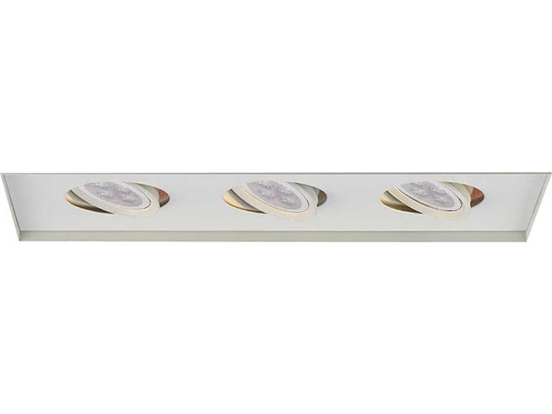 WAC Lighting 3-Light White LED Geometric Linear Recessed Light