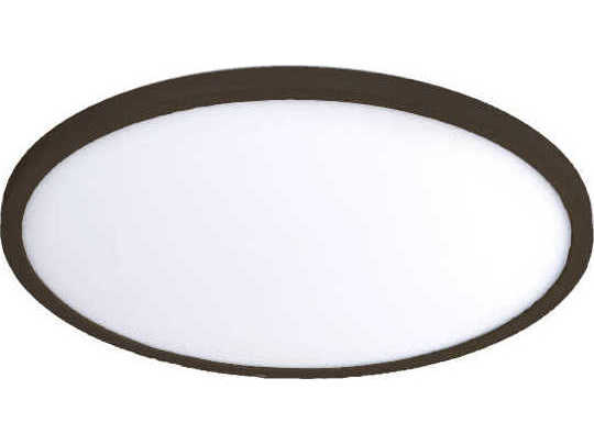 WAC Lighting Round 1-Light Bronze LED Flush Mount