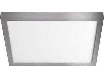 WAC Lighting Square 1-Light Brushed Nickel LED Geometric Flush Mount