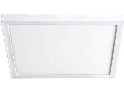 WAC Lighting Square 1-Light White LED Geometric Flush Mount