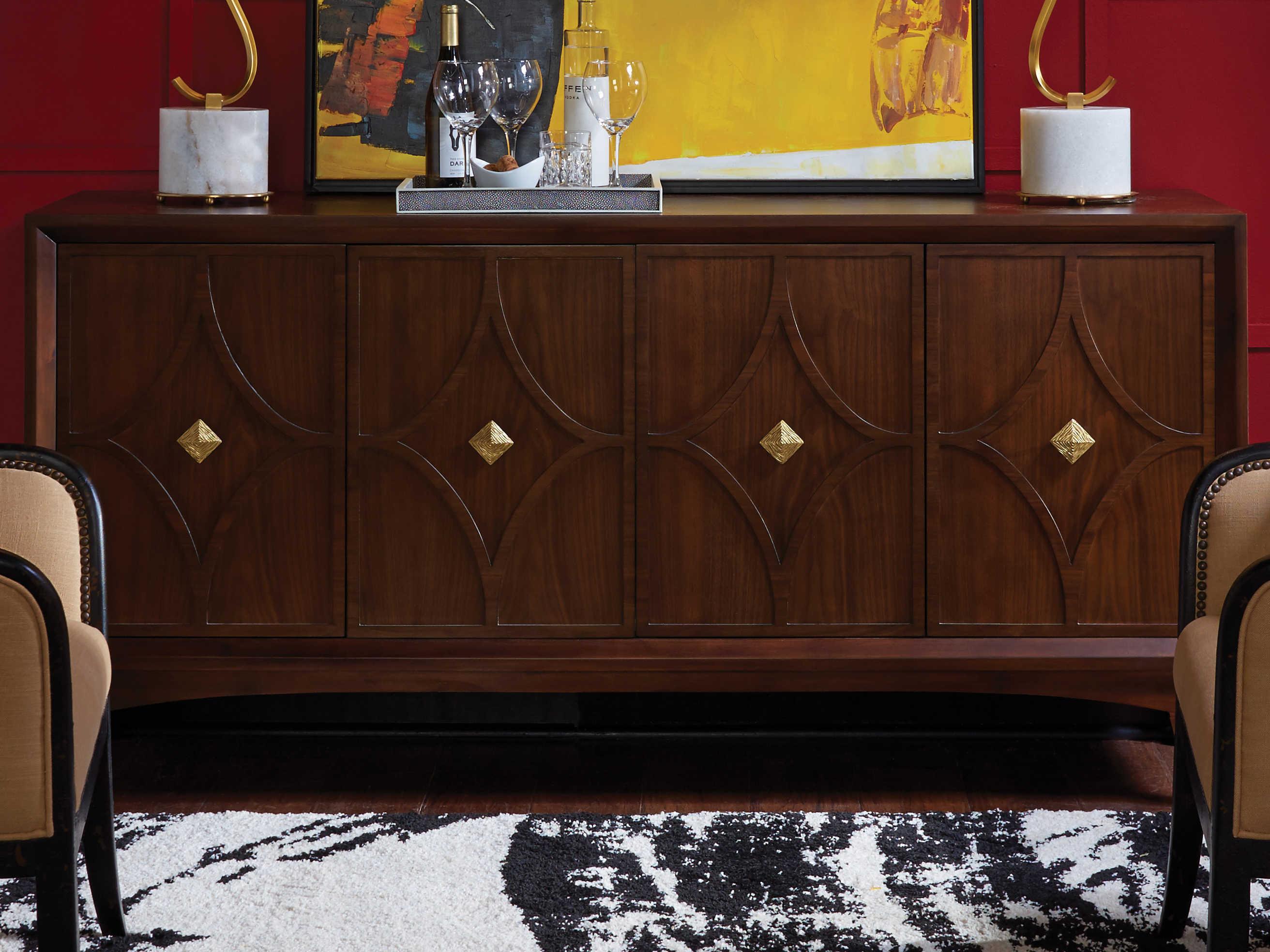 Wildwood Diamond 72" Walnut Wood Veneer Sideboard