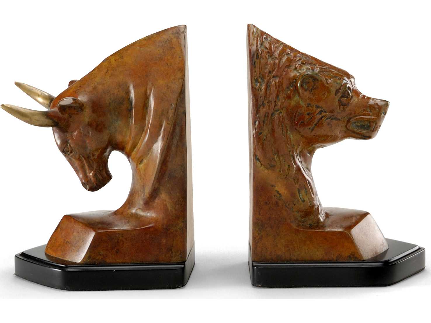 Wildwood Bull And Bear Bookends Set of 2