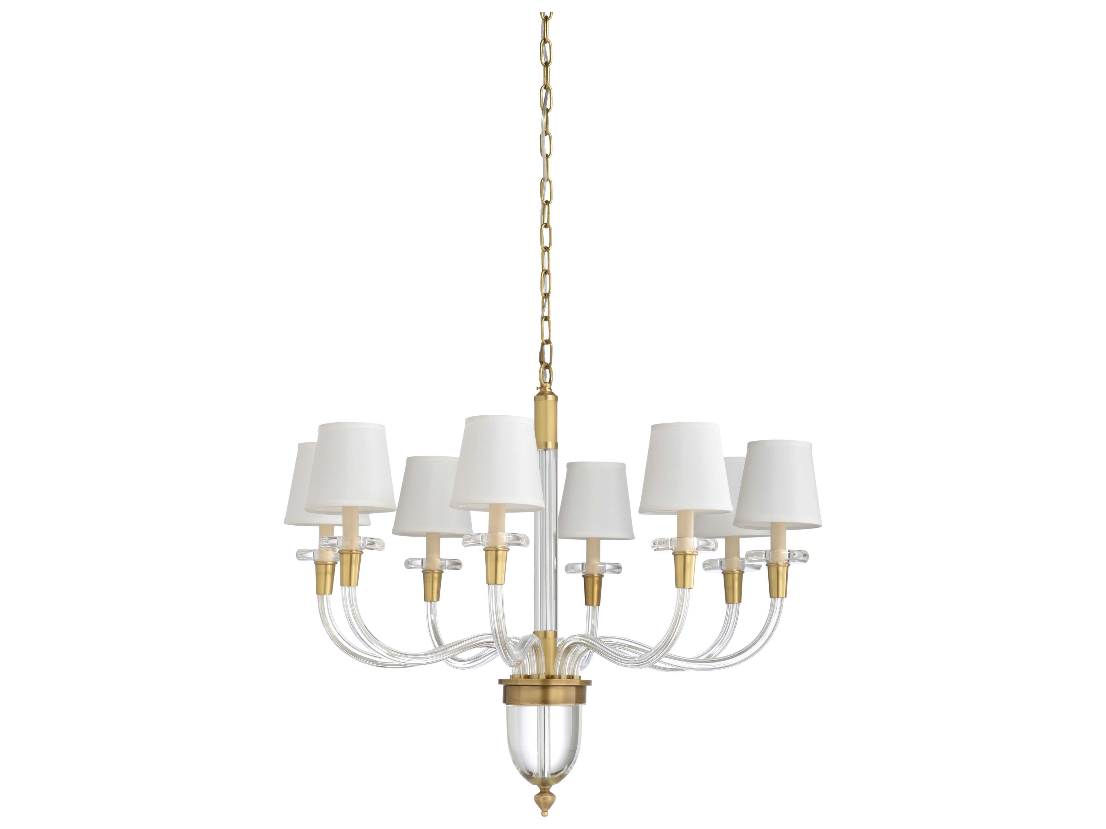 Wildwood Salon 8-Light Clear Gold Brass Candelabra Chandelier