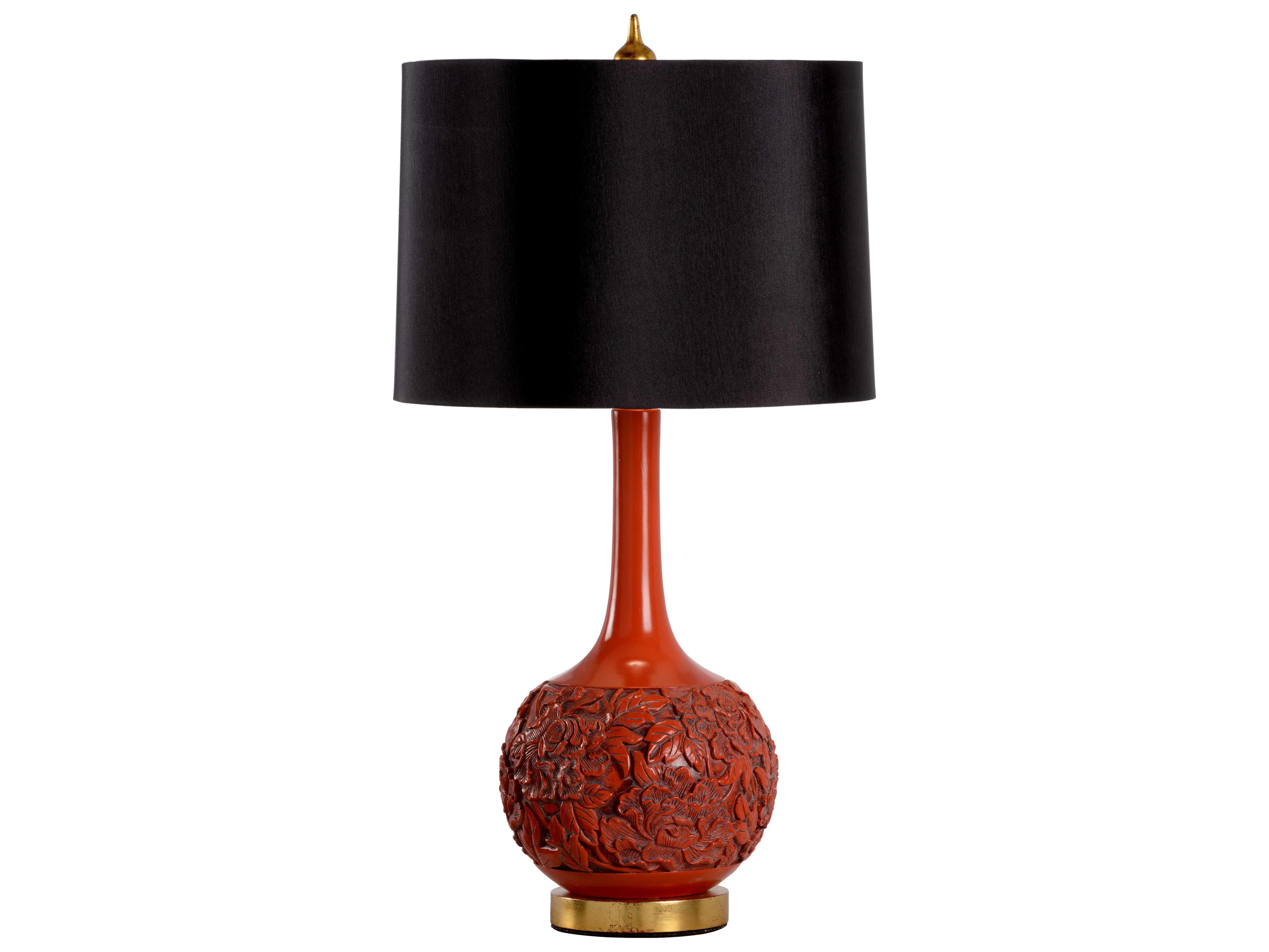 Wildwood Edith Red Black Silkette Buffet Lamp
