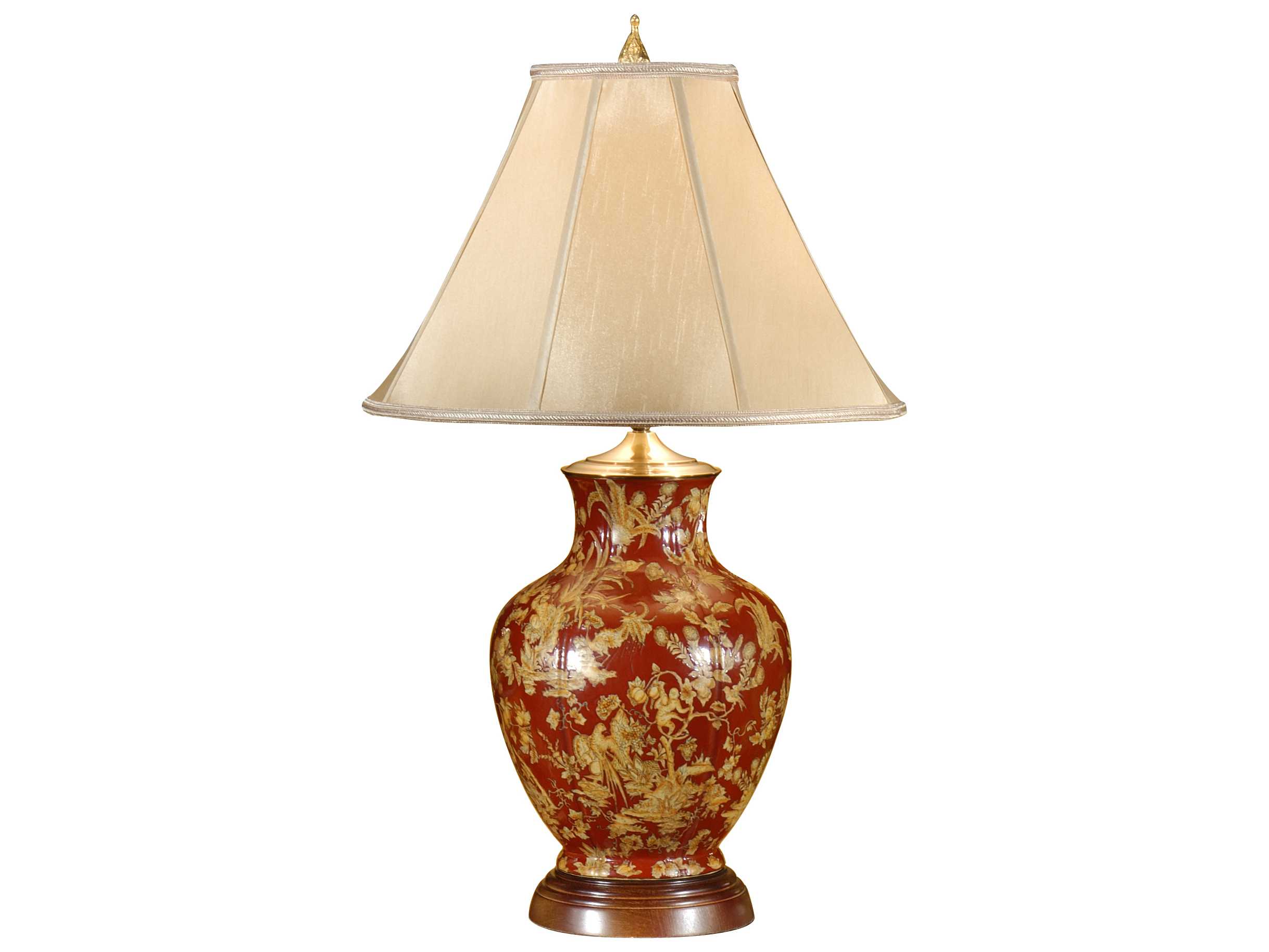 Wildwood Maxwell Red Light Tan Silkette Buffet Lamp