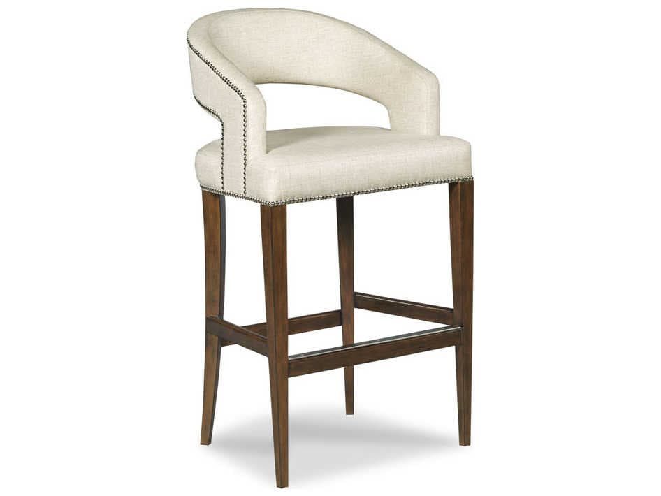 Woodbridge Annabelle Upholstered Hardwood Mink Bar Stool