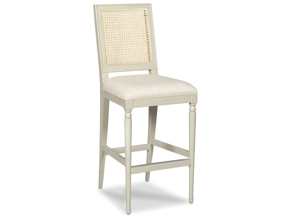 Woodbridge Collette Upholstered Hardwood Graystone Bar Stool