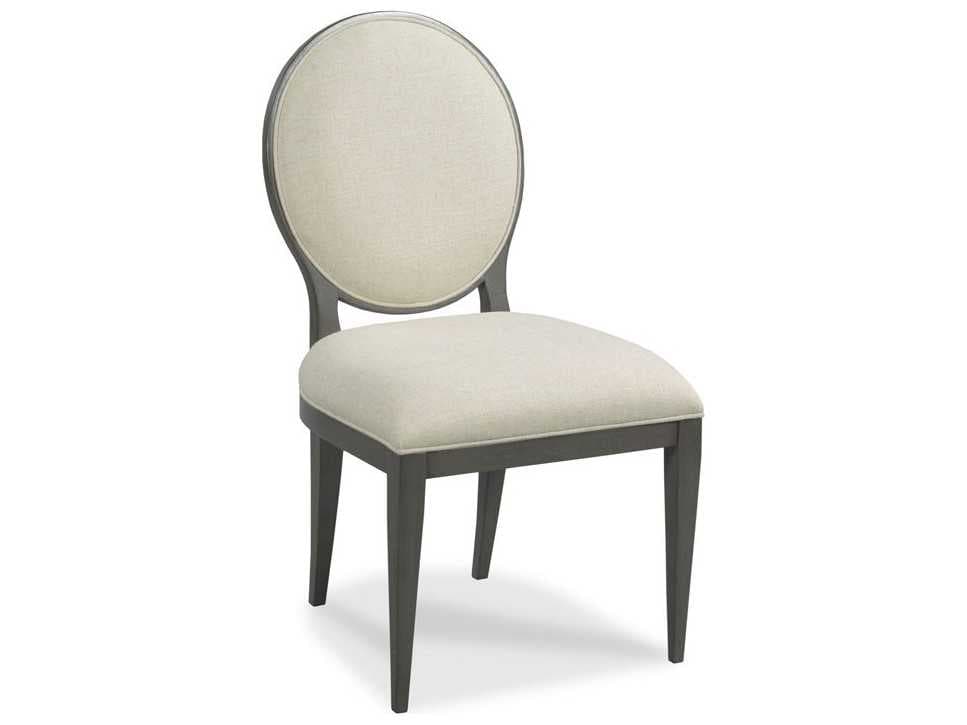 Woodbridge Ovale Side Hardwood Gray Upholstered Dining Chair
