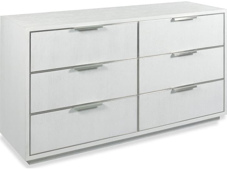 Woodbridge Huntington 6-Drawers White Oak Wood Double Dresser