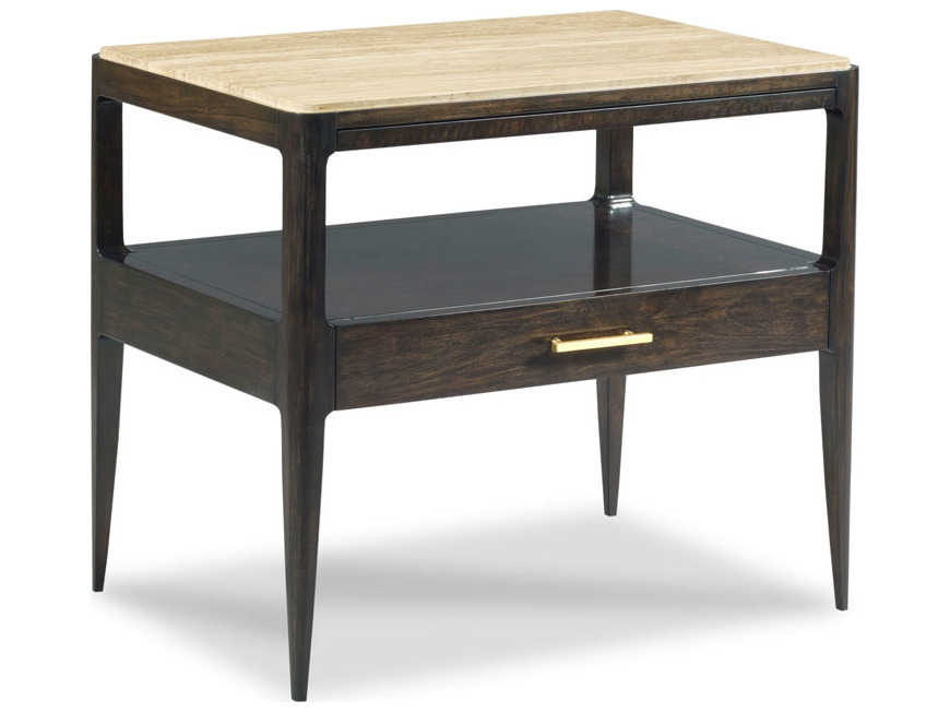 Woodbridge Mezzanote 1-Drawer Brown Natural Wood Nightstand