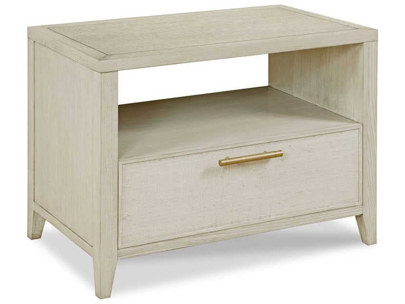 Woodbridge Ariel 1-Drawer White Ash Wood Chest Nightstand
