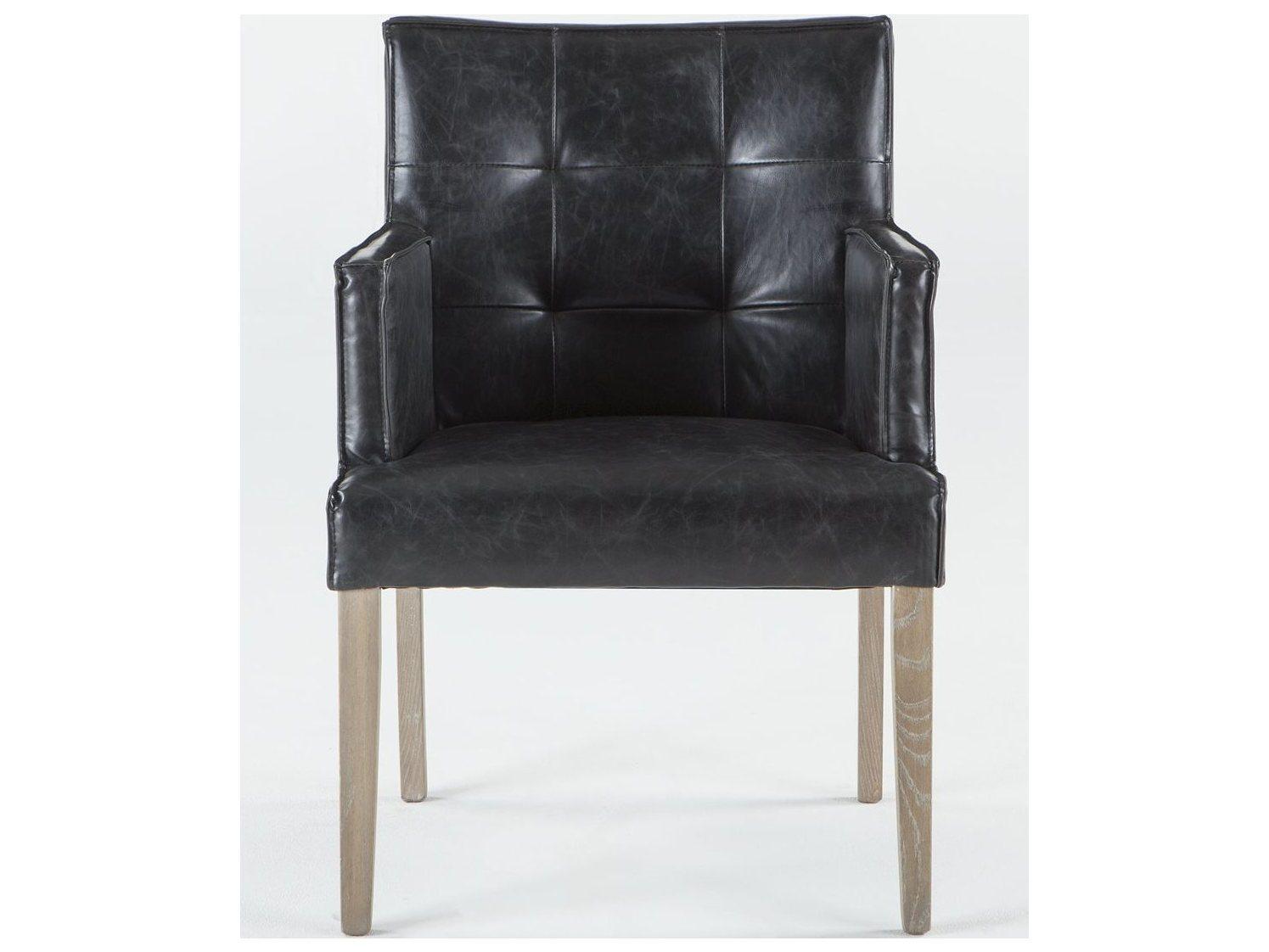 World Interiors Avery Black Faux Leather Accent Chair