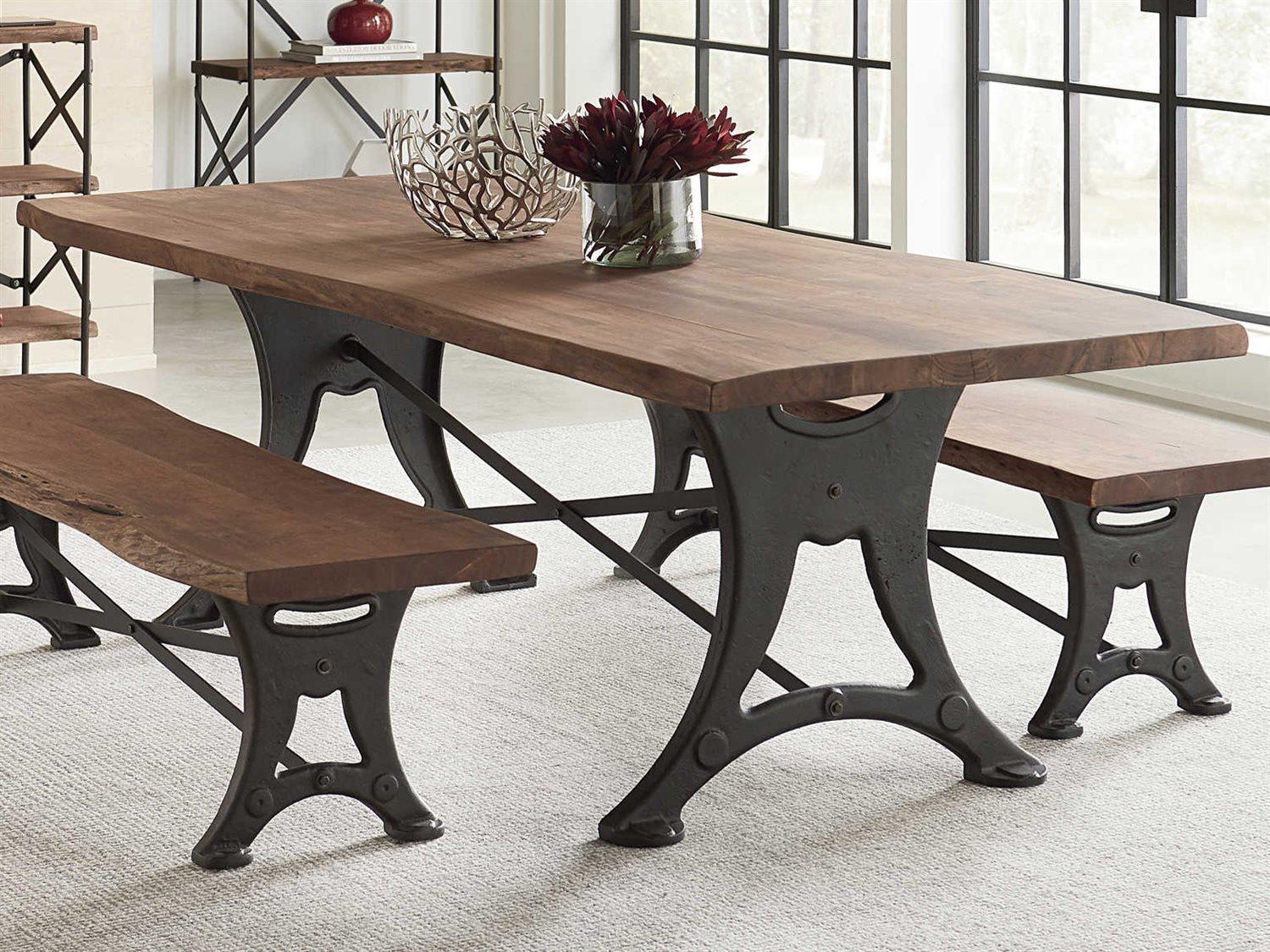 World Interiors Blayne Rectangular Wood Natural Walnut Dining Table