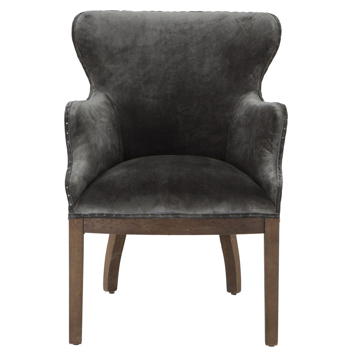 World Interiors Charles Black Fabric Accent Chair