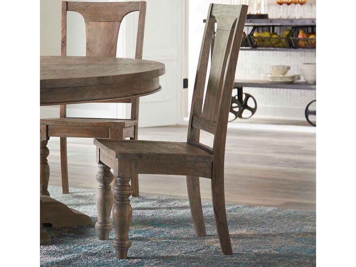 World Interiors Chatham Downs Mango Wood Brown Armless Dining Chair