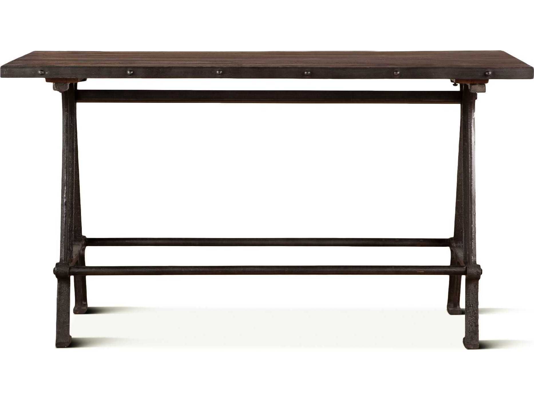 World Interiors Paxton Rectangular Wood Natural Gray Zinc Dining Table