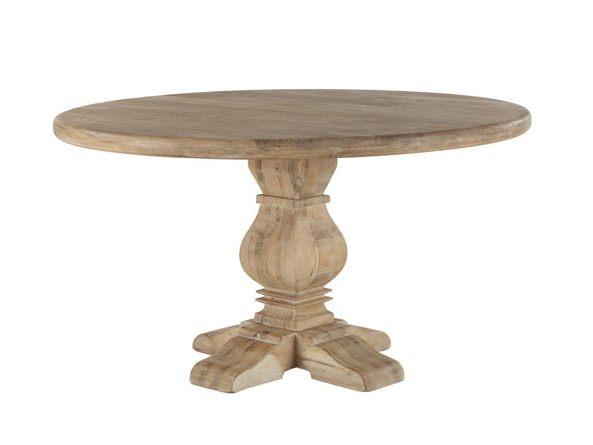 World Interiors Pengrove Round Wood Antique Oak Dining Table