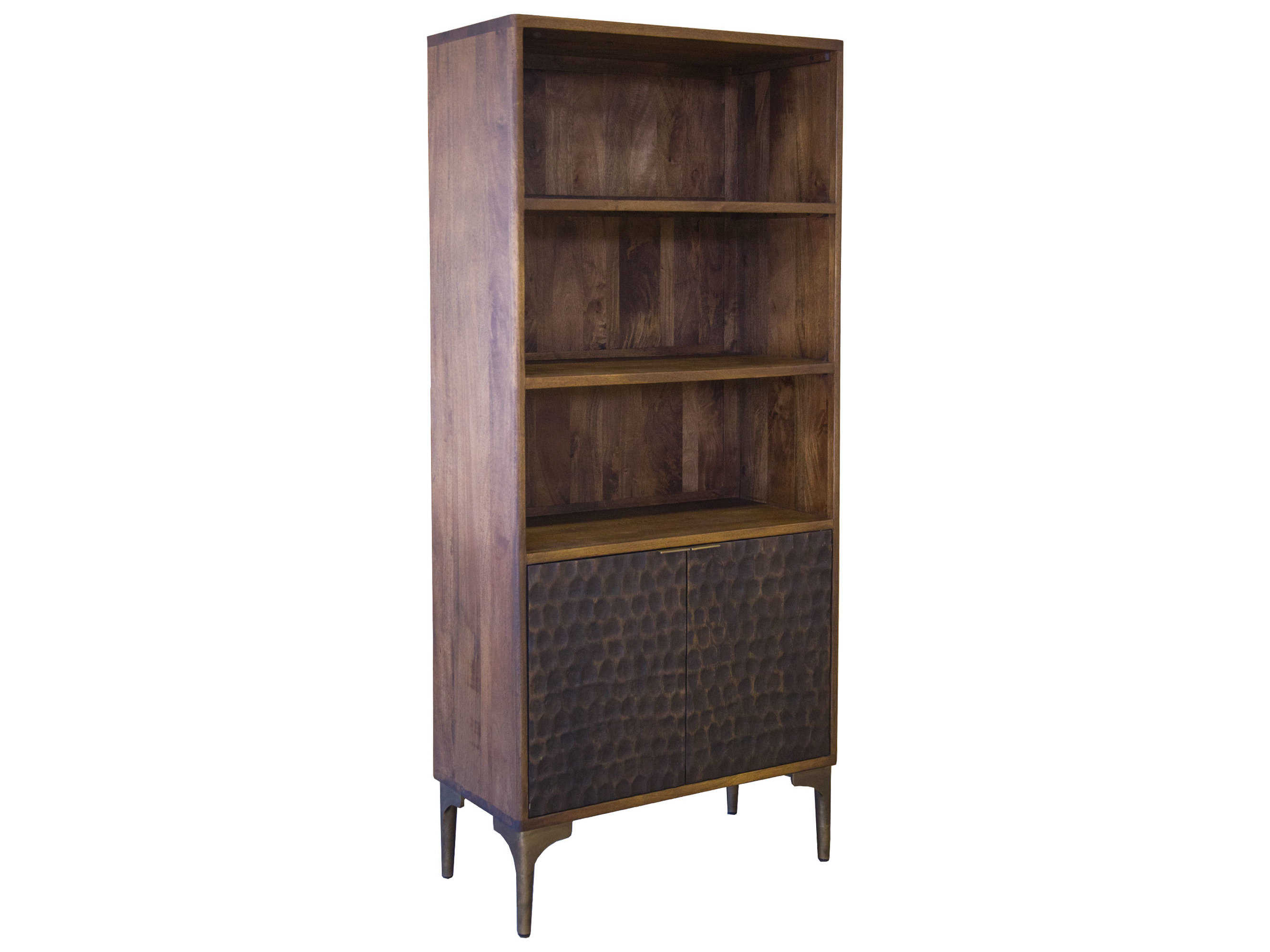 World Interiors Vallarta Two Tone Bronze Bookcase