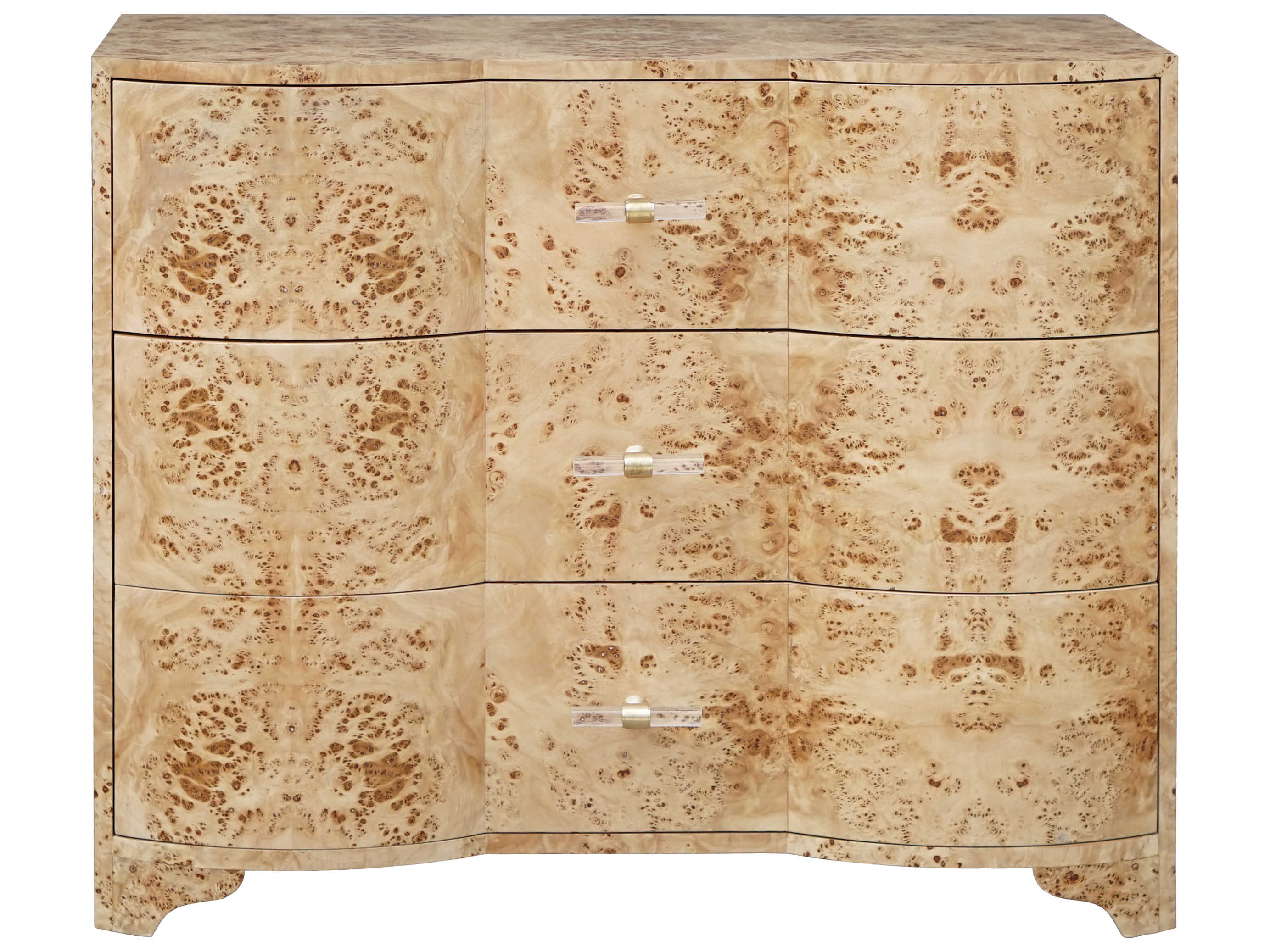 Worlds Away 3-Drawers Brown Dresser