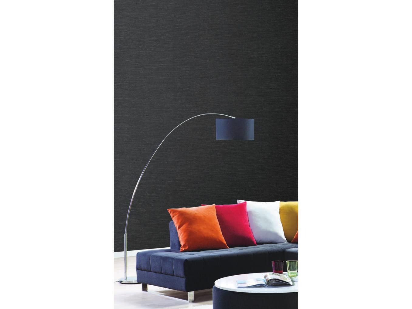 York Wallcoverings Grasscloth Resource Library Ink Blue Essence Wallpaper