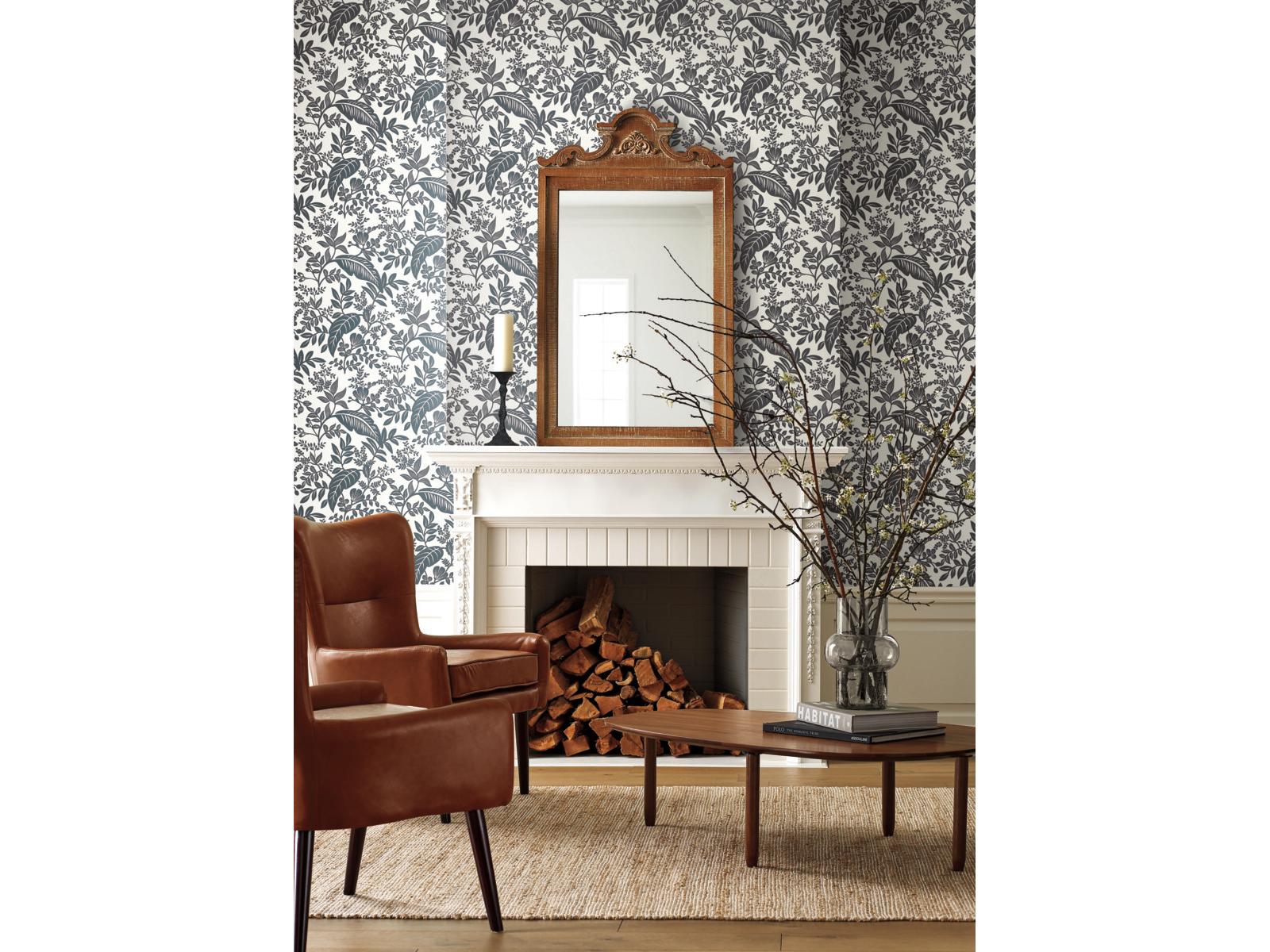 York Wallcoverings Black / White Canopy Wallpaper