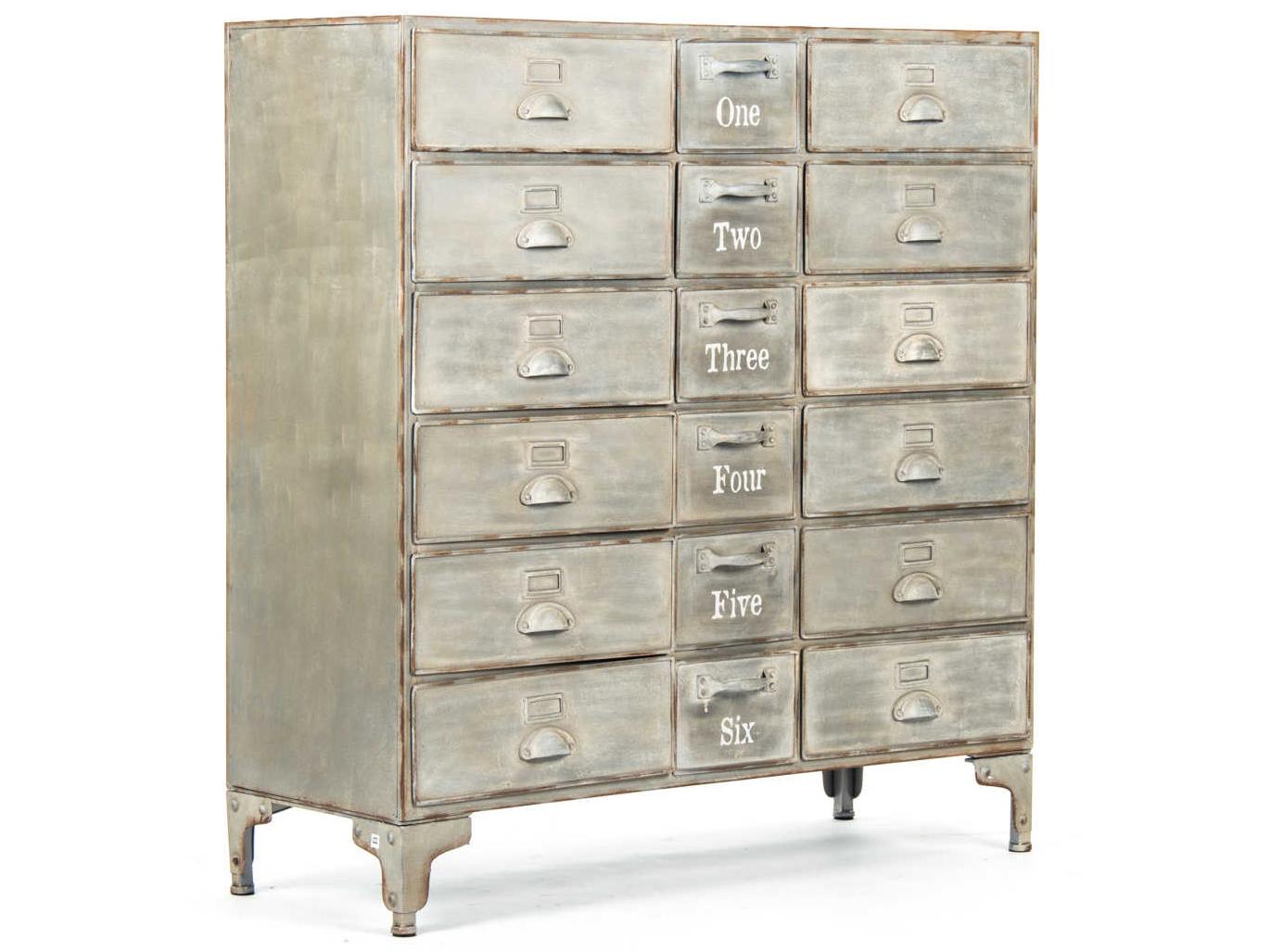 Zentique Antique Beige File Cabinet