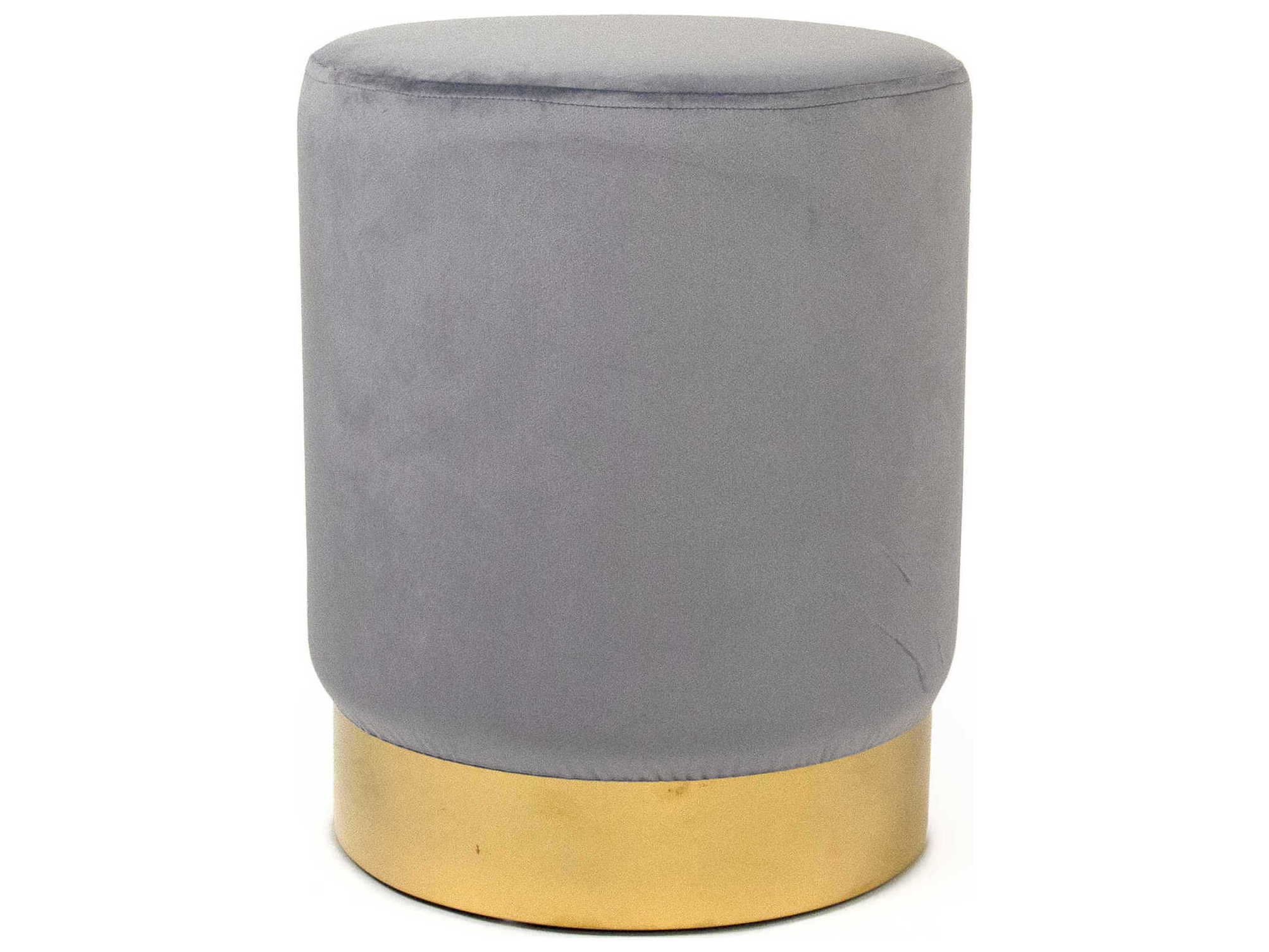 Zentique Pale Blue Upholstered Accent Stool