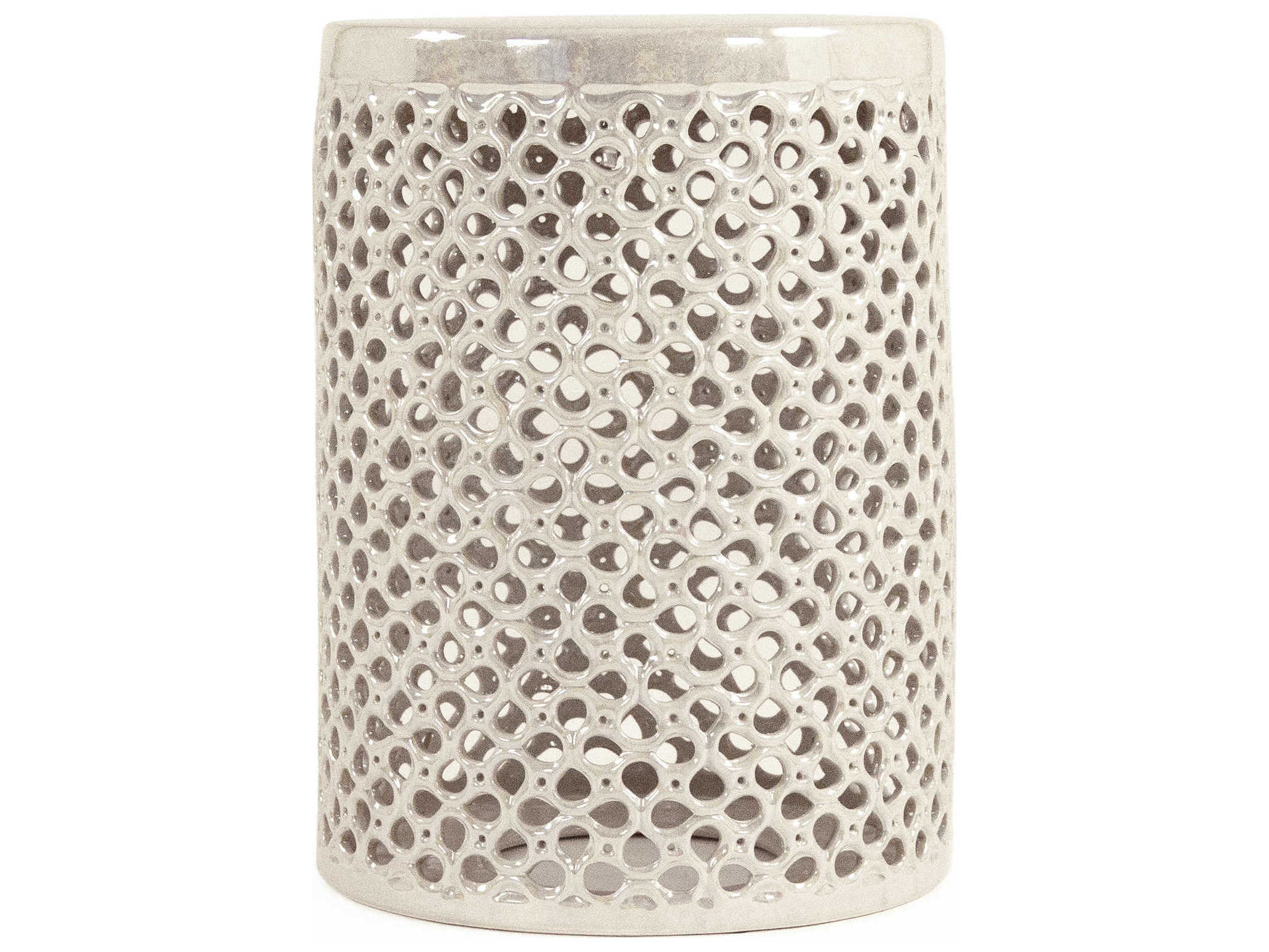 Zentique Iridescent Grey Gray Accent Stool